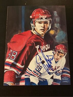 Eric Lindros Oshawa Generals Signed Autograph 8x10 Hockey Photo With COA
